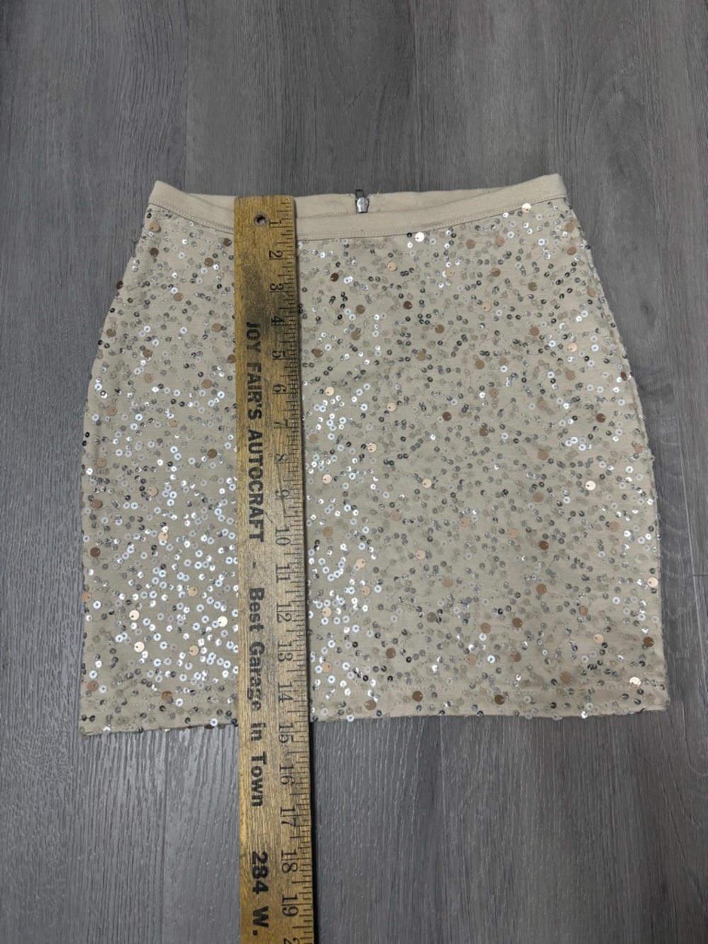 Y2K Party Sequin Mini Skirt Gold Women’s Size XS - Picture 7 of 8